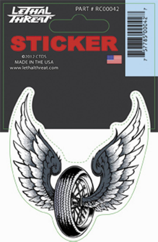 Lethal Threat - Lethal Threat Wing Tire Decal - Gray - RC00042