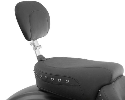 Mustang - Mustang Passenger Seat with Backrest - Black Pearl Centered Studs - 79708
