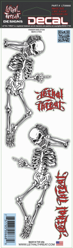 Lethal Threat - Lethal Threat Finger Skeleton Decal - LT00668