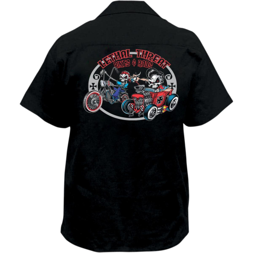 Lethal Threat - Lethal Threat Bikes and Rods Work Shirt - FE50137L - Black - Large