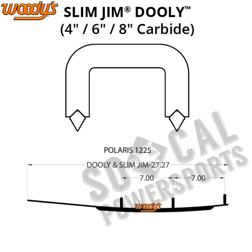 Woodys - Woodys Slim Jim Dooly Performance Carbide Wear Rods - 4in. - SP4-1225