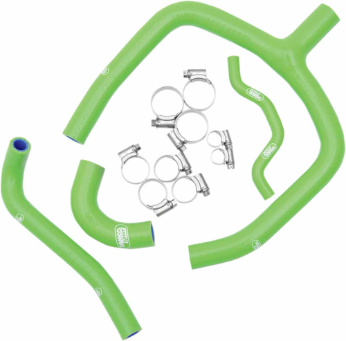 Moose Racing - Moose Racing Radiator Hose/Clamp Kit - Green - MBU-KAW-33-GR