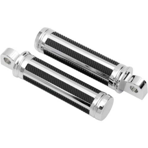 Drag Specialties - Drag Specialties Razor Male Mount Footpegs - Chrome - P17-05B1C