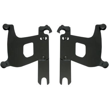 Memphis Shades - Memphis Shades Plates-Only Kit for Bullet Fairing to Fats/Slim, Sportshields, or Batwing - Black - MEB1882