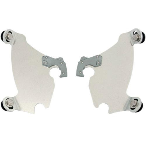 Memphis Shades - Memphis Shades Plates-Only Kit for Gauntlet Fairing to Fats/Slim, Sportshields, or Batwing - Polished - MEK1881