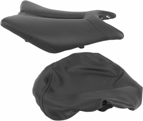 Saddlemen - Saddlemen Gel-Channel Track - CF One-Piece Solo Seat with Rear Cover - 0810-H019