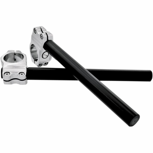 RSD - RSD 1in. Clip On Handlebars - 41mm Front Forks - Chrome/Black Anodized - 0208-2041-CH