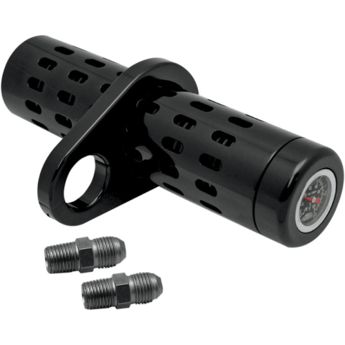 Pro-One Performance - Pro-One Performance Oil Cooler Kit for 1 1/2in. Frame Tubes with Temp Gauge - Black - 201100B