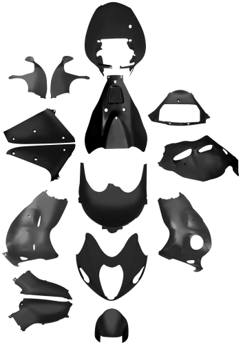 Yana Shiki - Yana Shiki Fairing Kit - Non-Painted - BKY502UNP