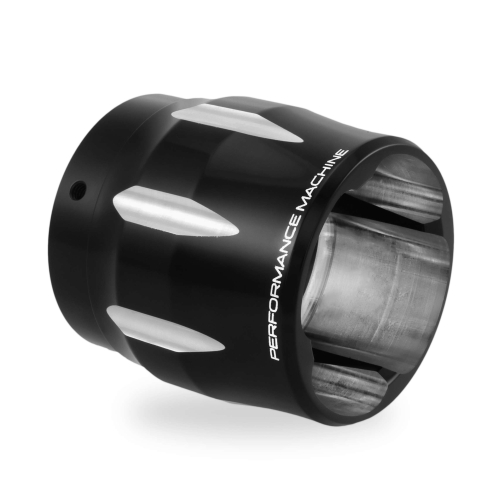Performance Machine - Performance Machine Elite Exhaust End Cap for Screamin Eagle 4in. Slip-On - Sweeper - Contrast Cut - 02042017SWE-BM