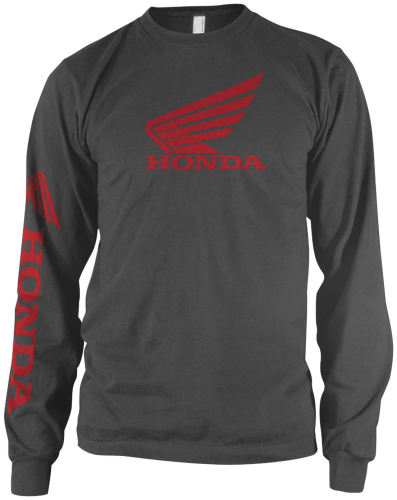 Honda Collection - Honda Collection Corporate Wing Logo Long Sleeve T-Shirt - 54-7182 - Gray - Small