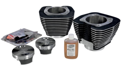Revolution Performance - Revolution Performance Bolt-On Big Bore Kit (113in. Flat Top) - Bore 4.060in. - 10.5:1 Compression - Black/Highlighted Fins - 201-174W