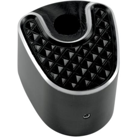 Eddie Trotta Designs - Eddie Trotta Designs Ignition Switch Cover - Cross Cut - Black Anodized - TC-081B