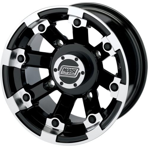 Moose Utility - Moose Utility Type 393X Rear Wheel - 15x8 - 4+4 Offset - 4/156 - Black - 393MO158156BW4