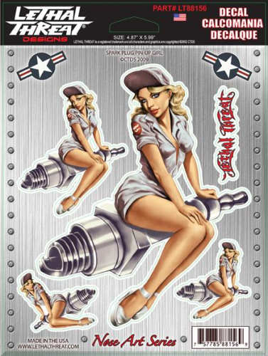 Lethal Threat - Lethal Threat Spark Plug Girl Decal Set - LT88156