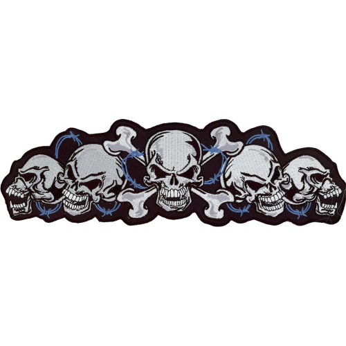 Lethal Threat - Lethal Threat String of Skulls Embroidered Patch - LT30018