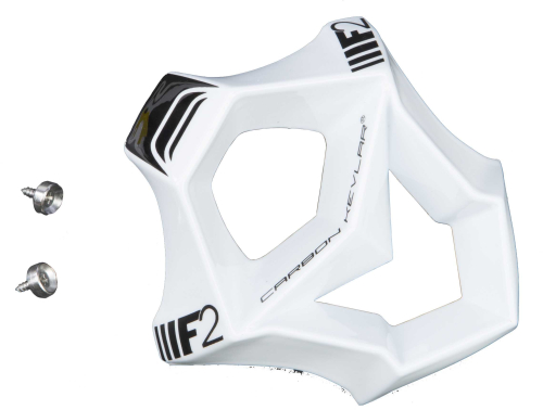 Fly Racing - Fly Racing Mouthpiece for F2 Carbon Helmets - Gray/White/Black Short - 73-4576