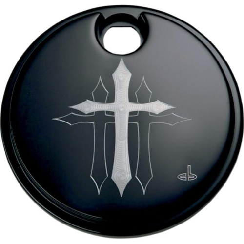 Carl Brouhard Designs - Carl Brouhard Designs Fuel Door - Cross Series - Black - CR-0005-B