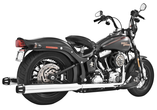 Freedom Performance - Freedom Performance 3 1/4in. Signature Slip-Ons - Chrome/Black Tips - HD00188