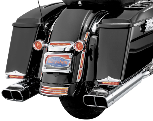 Kuryakyn - Kuryakyn Turn Signal Bar Filler Panel - Lighted with Smoke Lens - 3153