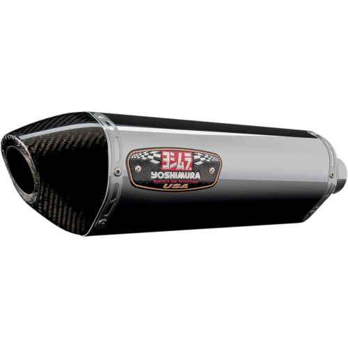 Yoshimura - Yoshimura R-77 Race Series 3/4 Exhaust - Stainless Steel Muffler - Carbon Fiber End Cap - 1418040520