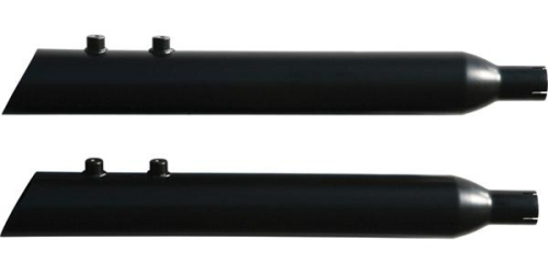 Rush Exhaust - Rush Exhaust Big Louie Slip-On Mufflers - 2.25in. Baffle - Slash Up - Black - 32012-225