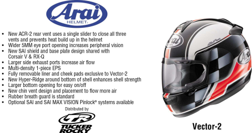 Arai Helmets - Arai Helmets Display Fact Cards - Vector-2 - 810076