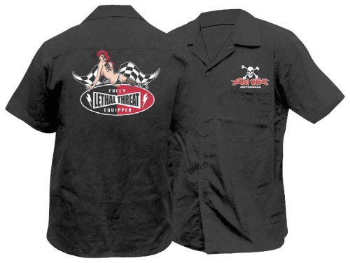 Lethal Threat - Lethal Threat Fully Equipped Work Shirt - FE50106L - Black - Large