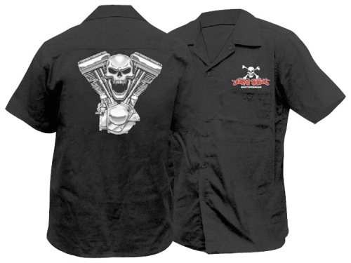Lethal Threat - Lethal Threat Evil Twin Work Shirt - FE50124XL - Black - X-Large