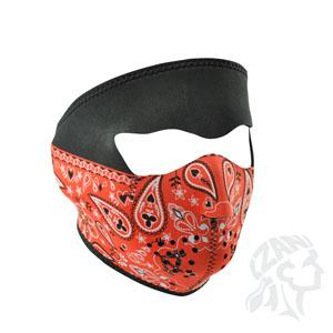 Zan Headgear - Zan Headgear Full Face Mask - WNFM053 - Red Paisley Bandana - OSFM