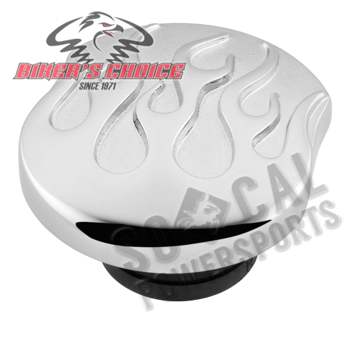 Bikers Choice - Bikers Choice Flame Gas Cap - Chrome - 76700BX