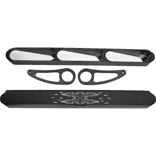 ModQuad - ModQuad Billet 3-Panel Rear View Mirror with 3in. Mount - 2in. - Black - CA-MIRBLK