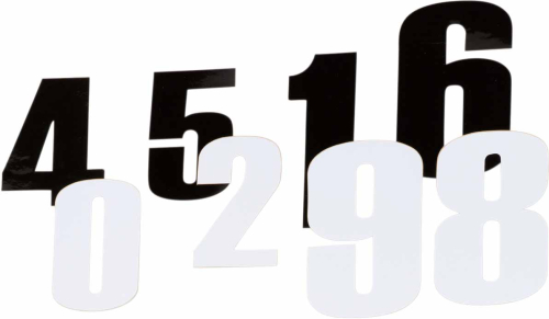 Moose Racing - Moose Racing Race Number 4.5in. - No.9 - White - 80009