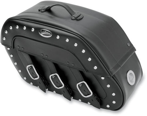 Saddlemen - Saddlemen S4 Rigid-Mount Specific-Fit Quick-Disconnect Desperado Saddlebags with LED Lights - Chrome Bezel - 3501-0418-LES