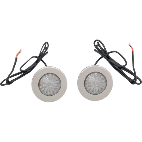 Saddlemen - Saddlemen Saddlebag-Mounted LED Marker Light Kit with Polished Trim and Red LED - 3501-9923-LES