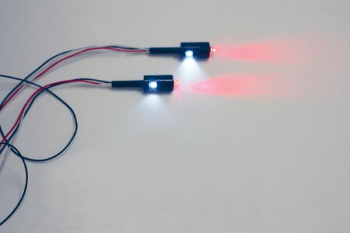 Custom Dynamics - Custom Dynamics LED License Plate Tag Bolts with White LEDs and Red Turn/Brake or Turn/Running LEDs - Black - TB03B