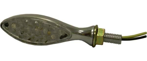 DMP - DMP LED Marker Lights - 8 LED - Carbon Long Oval (Zinc Body) - Amber Lens - 900-0004