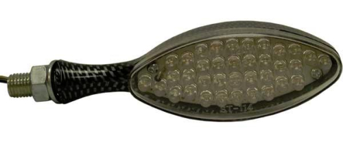 DMP - DMP LED Marker Lights - 18 LED - Carbon Large Oval Body - Amber Lens - 900-0024