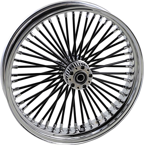 Drag Specialties - Drag Specialties Fat Daddy 50 Spoke Radially Laced Front Wheel - 21x3.5 (Dual Disc) - 04235-2024-09AB
