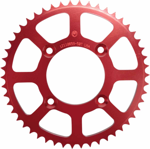 Moose Racing - Moose Racing Aluminum Rear Sprocket - Red - 50T - M3034-50R