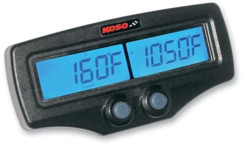 Koso North America - Koso North America Dual EGT Meter with Tachometer and Water Temperature with Fast-Response EGT Sensors - BA006B00X