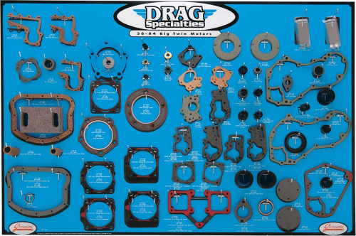 Drag Specialties - Drag Specialties Gasket, Seal and O-Ring Display for Big Twins - 09340275