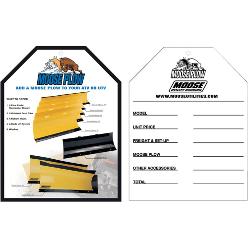 Moose Racing - Moose Racing Plow Hangtags - 9904-0393