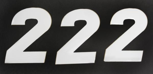 N-Style - N-Style SX Pros Jr. Stick-On Number - 4in. - No.2 - White - NSX4-2W