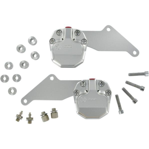 GMA Engineering - GMA Engineering 2-Piston Front Dual-Disc Caliper Kit - Classic Clear Anodized - GMA-200DD