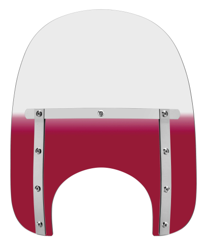 Memphis Shades - Memphis Shades Memphis Slim Windshield (9in. Cutout) - 15in. - Gradient Ruby - MEM4122
