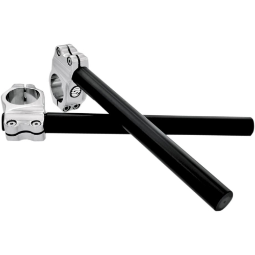 RSD - RSD 1in. Clip On Handlebars - 39mm Front Forks - Chrome/Black Anodized - 0208-2039-CH