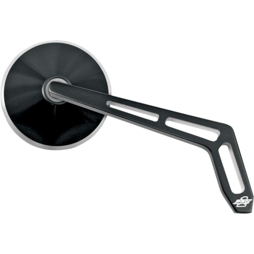 Pro-One Performance - Pro-One Performance Round Smooth Head Mirror with Weekend Warrior Cutout Stem - Right - Black - 102430B