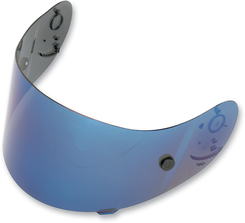 AGV - AGV Anti-Fog Anti-Scratch Race Shield with Tear-Off Posts for Helmets - Iridium Blue - KV1A0N1005