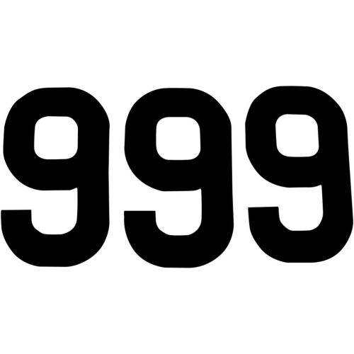 N-Style - N-Style Pros Stick-On Number - 8in. - No.9 - Black - N-9B